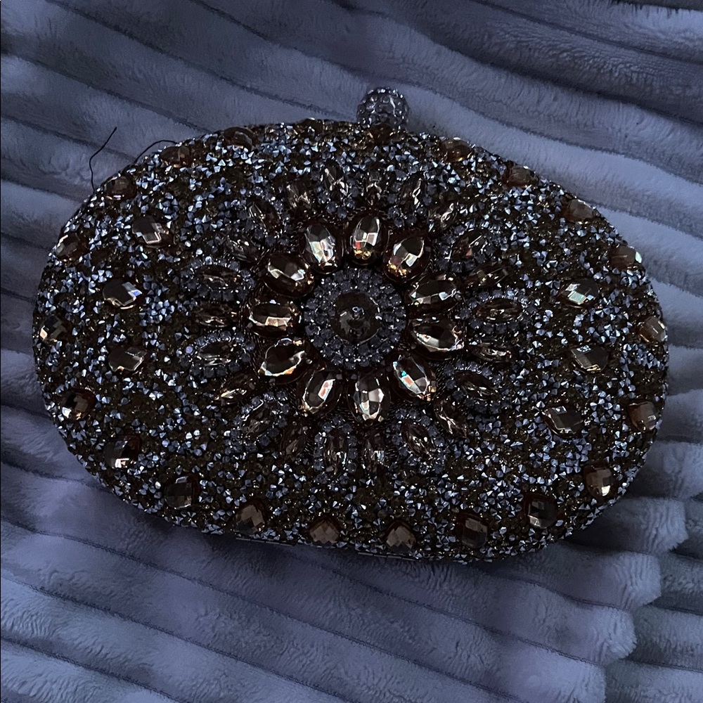 Amazon Gold and Silver Embellished Clutch
